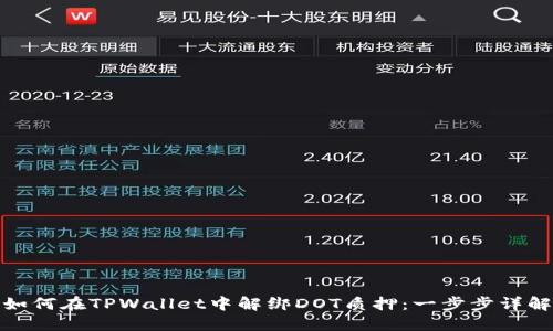如何在TPWallet中解绑DOT质押：一步步详解